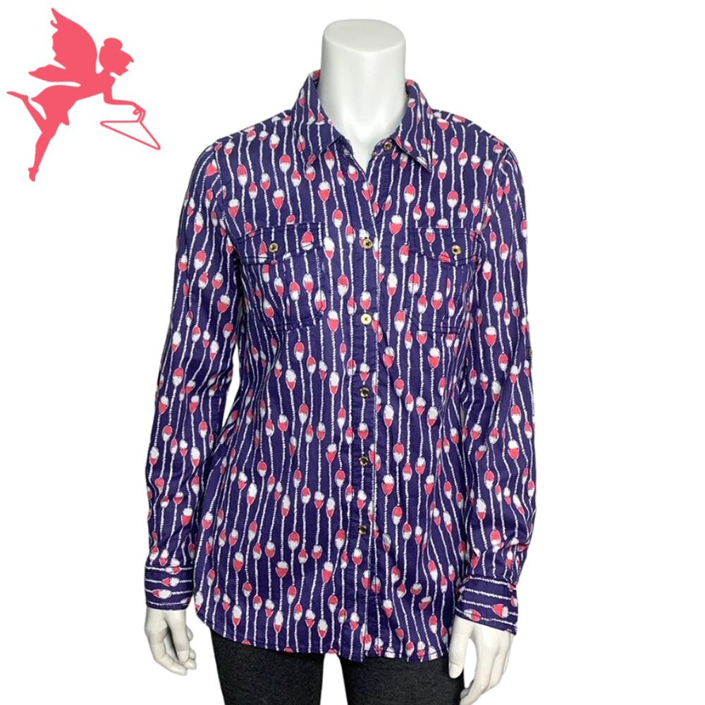 LILLY PULITZER Buoy Print Button Down Top